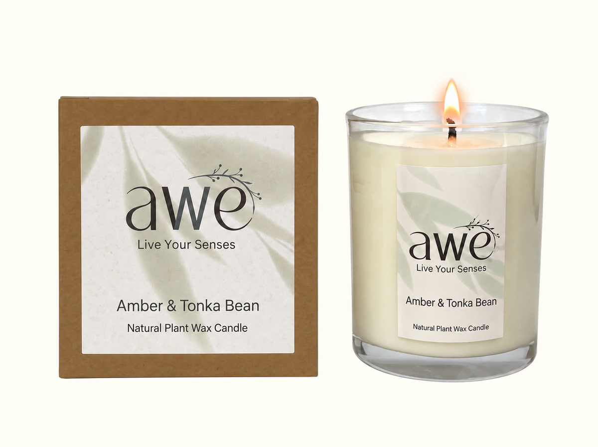 Amber & Tonka Bean Scented Candle